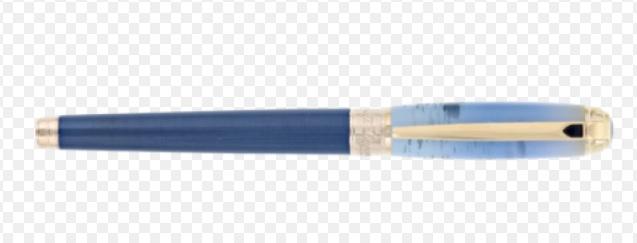 ST Dupont Monet Blue and Gold Fountain Pen 410049L SALE